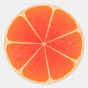 Citrus Blood Orange Frucht Slice Runder Aufkleber