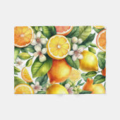 Citrus Bloom Fleecedecke (Vorderseite (Horizontal))