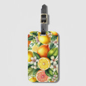 Citrus Bloom Gepäckanhänger (Vorderseite Vertikal)