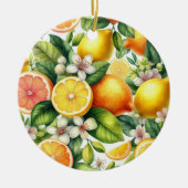 Citrus Bloom Keramik Ornament (Vorne)