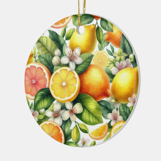 Citrus Bloom Keramik Ornament (Links)