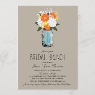 Citrus Bloom Mason Jar  Bridesmaid Brunch Einladung