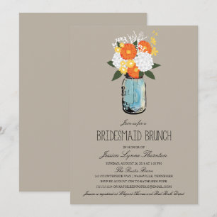 Citrus Bloom Mason Jar   Bridesmaid Brunch Einladung
