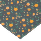 Citrus Bloom Orange Botanical Foliage Tischdecke (Schrägansicht)