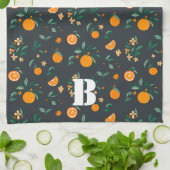 Citrus Bloom Orange & Foliage Botanical Geschirrtuch (Gefaltet)