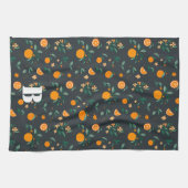Citrus Bloom Orange & Foliage Botanical Geschirrtuch (Horizontal)