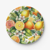 Citrus Bloom Pappteller (Vorderseite)