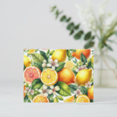 Citrus Bloom Postkarte (Stehend Vorderseite)
