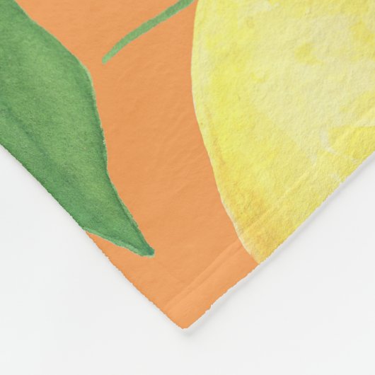 Citrus Bloom Wasserfarbstoff Fleecedecke (Ecke)