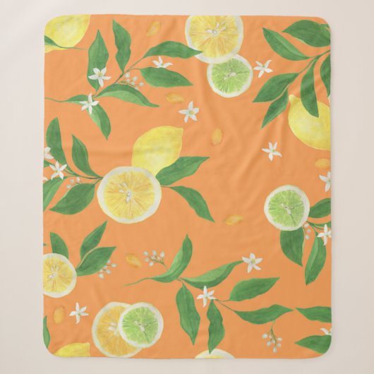Citrus Bloom Wasserfarbstoff Sherpadecke (Vorderseite)