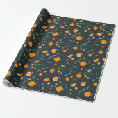 Citrus Blooms Orange & Foliage Geschenkpapier (Ungerollt)