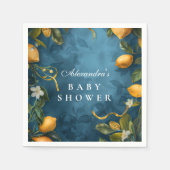 Citrus Blossom Blue Baby Shower Serviette (Vorderseite)