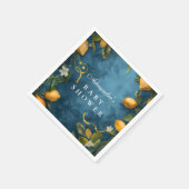 Citrus Blossom Blue Baby Shower Serviette (Ecke)