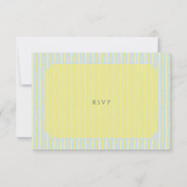 Citrus Blue Pastel Watercolor Wedding RSVP Card Karte