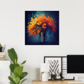 Citrus Blume - Stilvolle Stillleben Art Style Poster (Heimbüro)