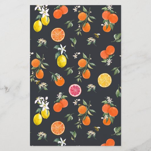 Citrus Botanical Brautparty Advice Card (Rückseite)