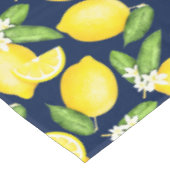 Citrus Botanical Lemon Navy Blue Tischdecke (Schrägansicht)