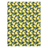 Citrus Botanical Lemon Navy Blue Tischdecke (Vorderseite)