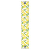 Citrus Botanical Lemon Navy Monogram Großer Tischläufer (Vorderseite)