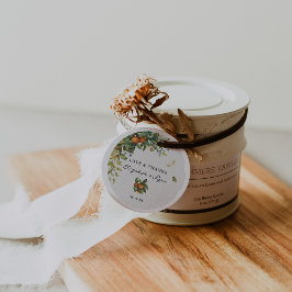 Citrus Botanische Vegetation | Hochzeit Danke Geschenkanhänger