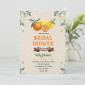 Citrus Brautdusche Einladung (Stehend Vorderseite)