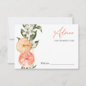 Citrus Brautparty Advice for the Bride Card Einladung (Vorderseite)