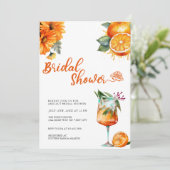 Citrus | Brautparty Aquarell Einladung (Stehend Vorderseite)