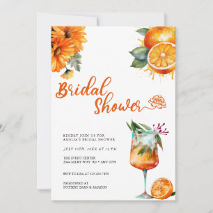 Citrus   Brautparty Aquarell Einladung