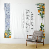 Citrus Brautparty Background Foto Stand Wandteppich (Beispiel (Horizontal))