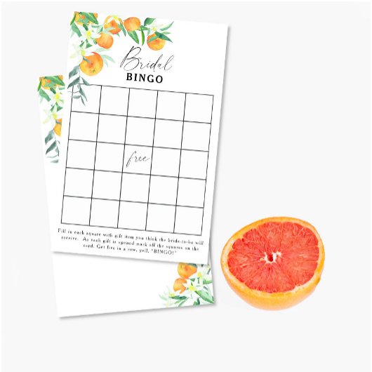 Citrus - Brautparty-Bingo-Spiel