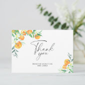 Citrus - Brautparty danke Karte (Stehend Vorderseite)
