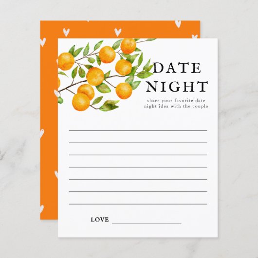 Citrus Brautparty Date Night Ideas (Vorne/Hinten)