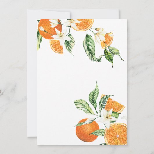 Citrus Brautparty Einladung (Rückseite)