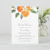 Citrus Brautparty Foto Einladung (Stehend Vorderseite)