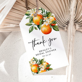 Citrus Brautparty Gevor Tag Vielen Dank Orange Geschenkanhänger