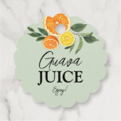 Citrus Brautparty Mimosa Bar Juice Labels (Rückseite)