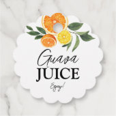 Citrus Brautparty Mimosa Bar Juice Labels (Rückseite)