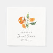 Citrus Brautparty Napkins, Orange Thema Serviette (Vorderseite)