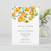 Citrus Brautparty Sommer Party Einladung (Stehend Vorderseite)