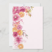 Citrus Bridal Brunch Bright Florals Lemon Einladung (Rückseite)