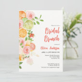 Citrus Bridal Brunch Dusche Einladung (Stehend Vorderseite)