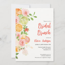 Citrus Bridal Brunch Dusche Einladung