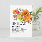 Citrus Bridal Brunch Einladung Template, Orange B (Stehend Vorderseite)
