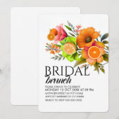 Citrus Bridal Brunch Einladung Template, Orange B (Vorne/Hinten)