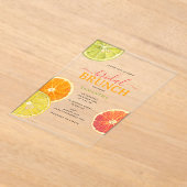 Citrus Bridal Brunch Lemon Orange Brautparty Acryleinladungen (Ablage )