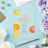 Citrus Bridal Brunch Lemon Orange Brautparty Acryleinladungen (In Situ (Hochzeit))