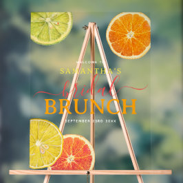 Citrus Bridal Brunch Lemon Orange Brautparty Acrylschild
