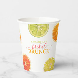 Citrus Bridal Brunch Lemon Orange Brautparty Pappbecher