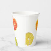 Citrus Bridal Brunch Lemon Orange Brautparty Pappbecher (Rechts)