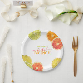 Citrus Bridal Brunch Lemon Orange Brautparty Pappteller